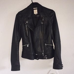 ZARA Black Faux Leather Jacket
